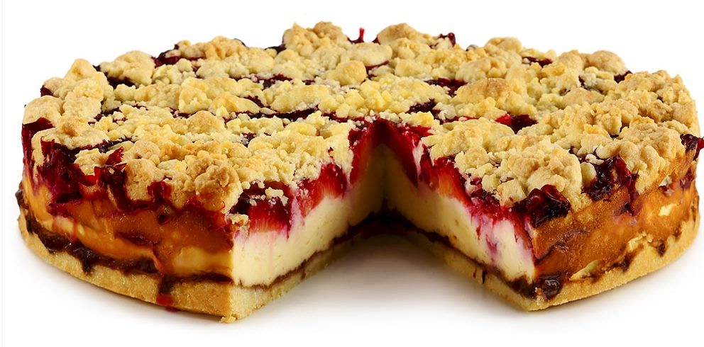 Pflaumen Kaese Kuchen mit Streuseln